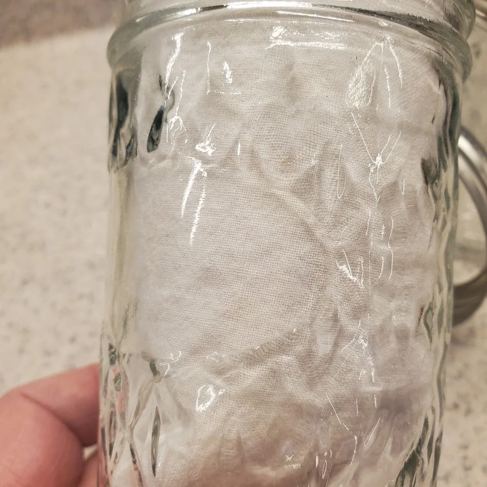 4 Vintage Quilted Crystal Glass Jelly Jars 6 oz Jam Canning Mason Jar w Rings